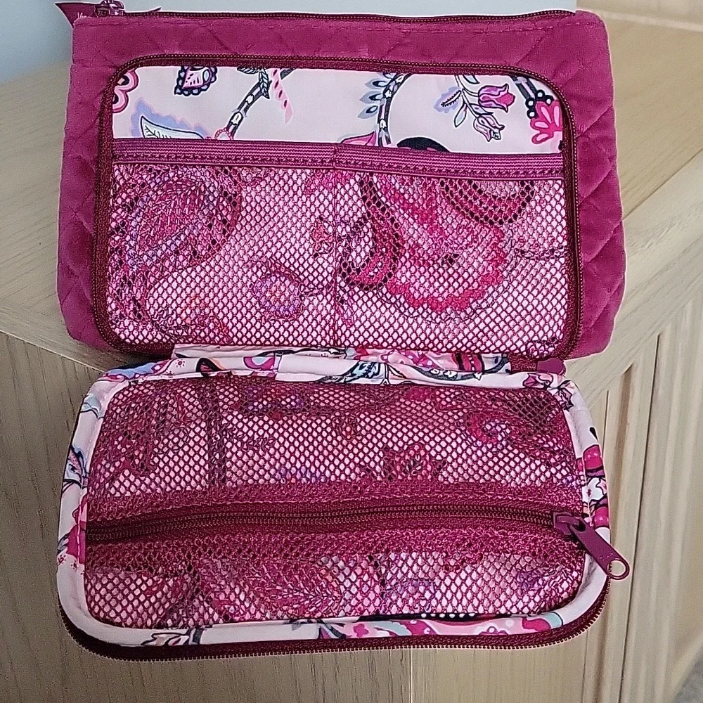 Vera Bradley Quilted Makeup Bag in Purple Fuscia - Picture 4 of 7